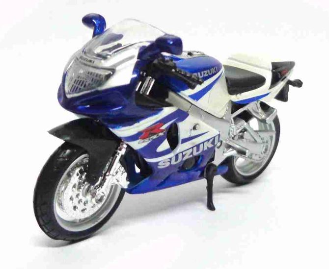 Suzuki GSX-R750 1:18 Burago Metal Motorcycle Miniature Colleciton Figure Art