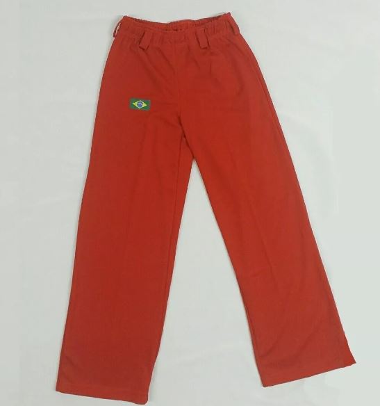 Brazilian Unissex Original Helanca Polyamid Capoeira Red Pants Yoga Pilates