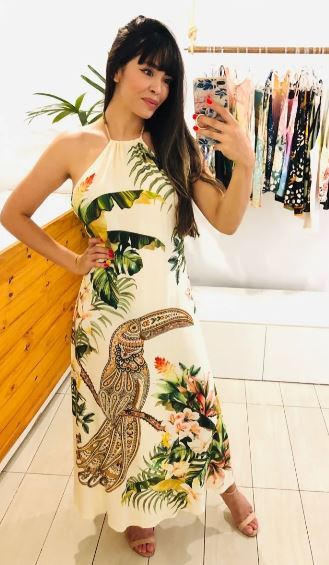 Toucan Ethnic Fashion Long Casual Dress Farm Rio Collection Viscose M — Supermarket Brazil