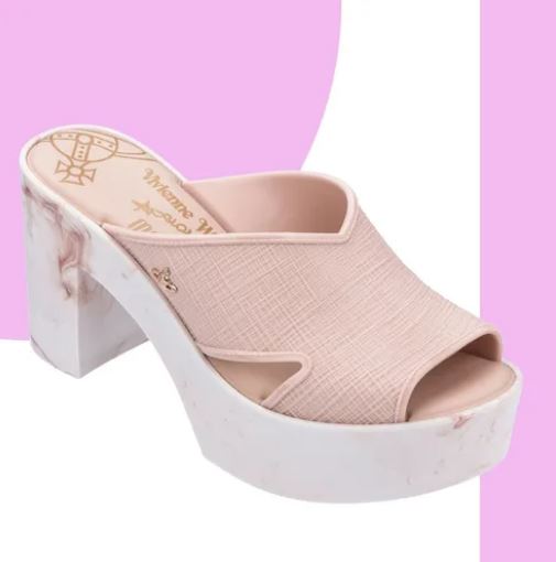 Melissa Vivienne Westwood Anglomania Mule Light Pink Slipper Shoe Sandal