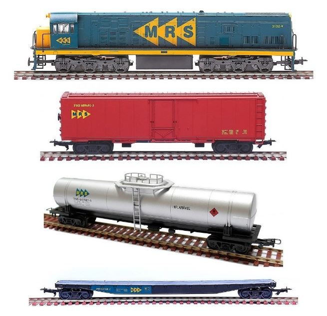 6522 Freight Train Frateschi Eletric Miniature HO Scale 1:87 Collection Locomotive