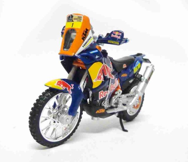 Ktm 450 Rally Dakar 1:18 Burago Metal Motorcycle Miniature Collection Figure