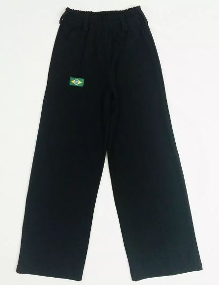Brazilian Unissex Original Helanca Polyamid Capoeira Black Pants Yoga Pilates