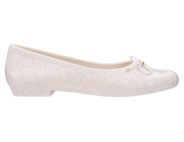 Melissa Vivienne Westwood Anglomania + Margot Ballerina Beige Slipper Shoe