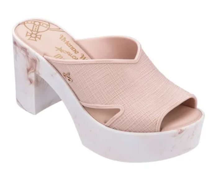Melissa Vivienne Westwood Anglomania Mule Light Pink Slipper Shoe Sandal