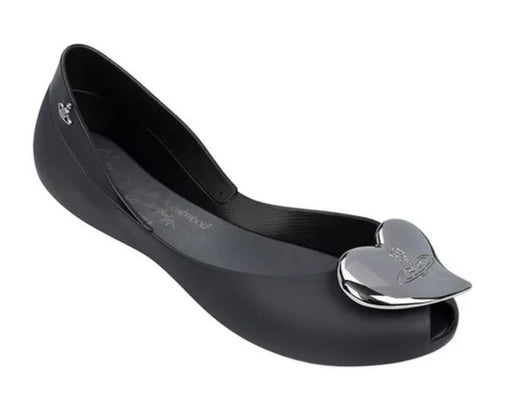 Melissa Vivienne Westwood Anglomania Queen Matte Black Slipper