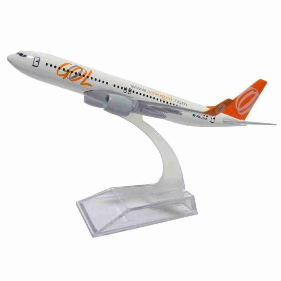 Original Gol Boeing 737 Metal Miniature Commercial Airplane Collection 16cm