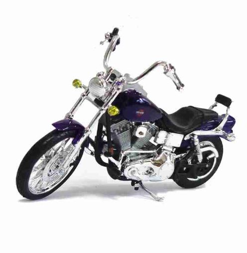 Harley Davidson Dyna Wide Glide 2001 1:18 Maisto Purple Motorcycle
