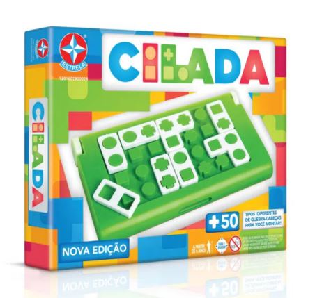 Brazilian Original Board Game Cilada "Trap" Challenge +50 Pieces New Edition