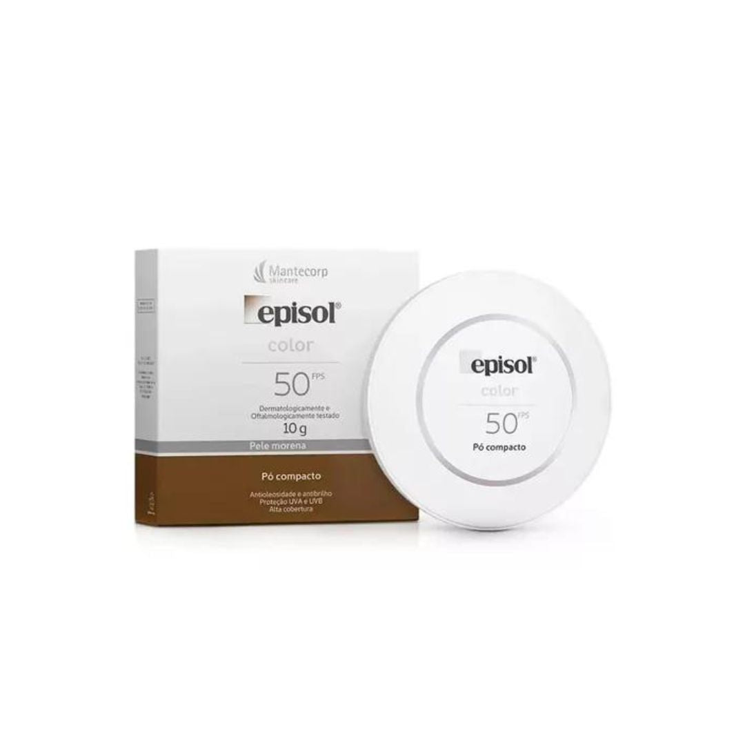 Mantecorp Sunscreen Compact Powder for Brunette Skin with SPF 50 - 0.3 ...