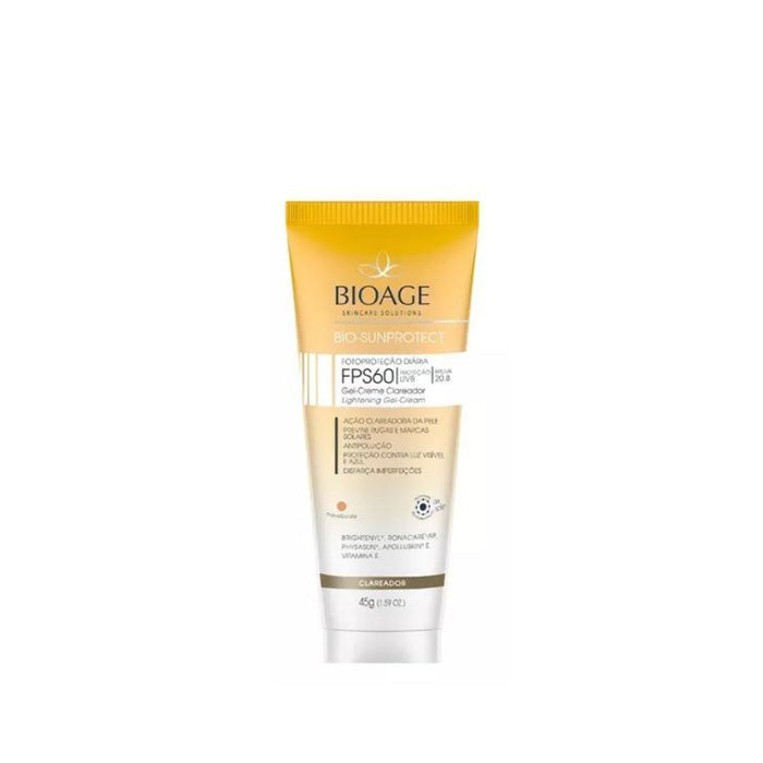 Bioage SPF 60 Translucent Lightening Gel Cream Skin Protection 1.6 oz (45g) Sunscreen