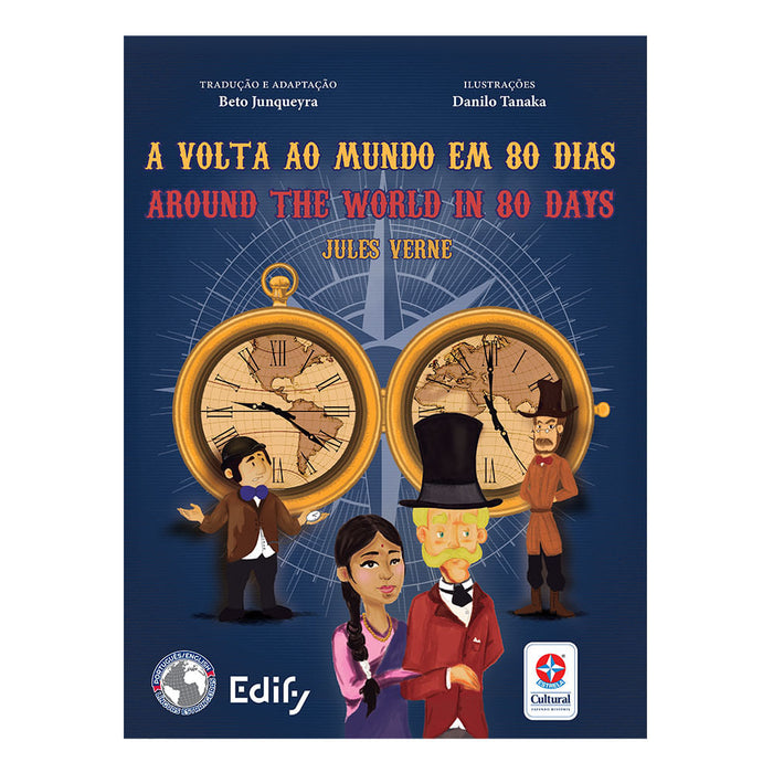 Livro A Volta ao Mundo em 80 dias - Bilíngue Inglês - Estrela Cultural