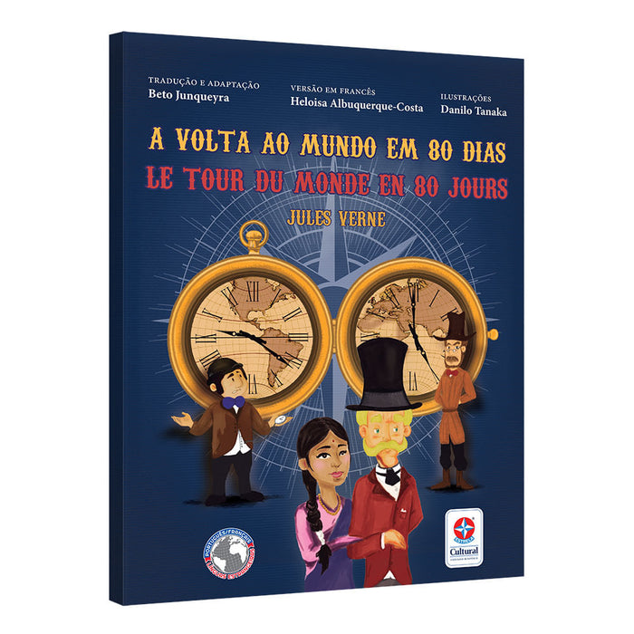 Livro A Volta ao Mundo em 80 dias - Bilíngue Francês - Estrela Cultural