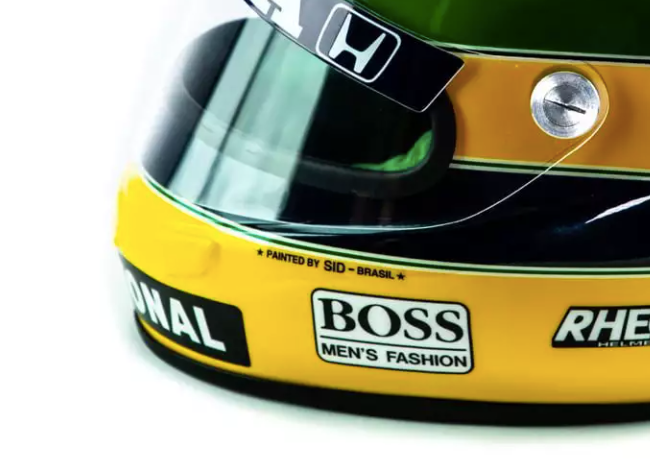 Ayrton Senna (GP Brazil) Replica Helmet (1991) w/ Sid Mosca Serial Number