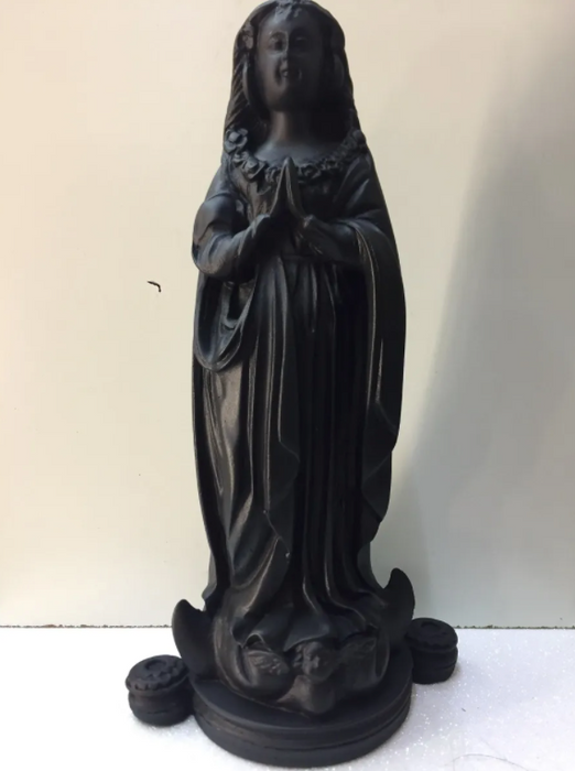 Brazilian National Crowned Our Lady Aparecida Gypsum Image 30cm Replica