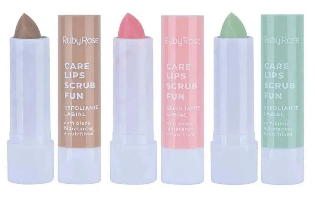 Brazilian Original Ruby Rose Lip Care Lips Scrub Fun Scrub Makeup Kit 3 Items