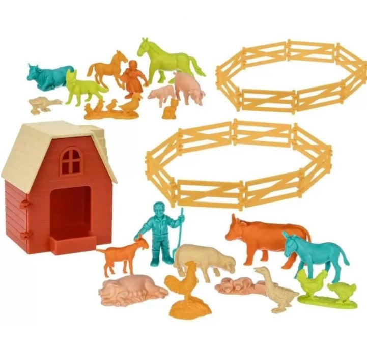 Brazilian Gulliver Playset 47 Pcs Fazendinha Farm Toys Collectible Miniatures