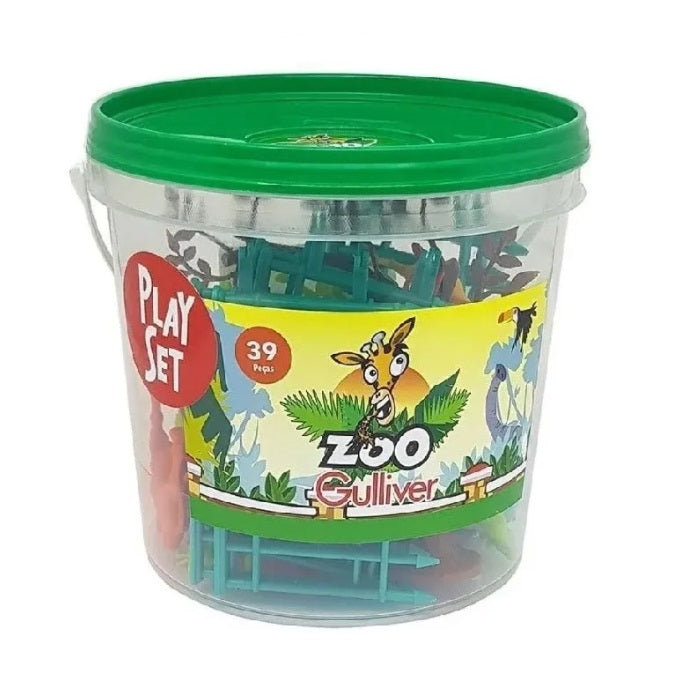 Brazilian Original Gulliver Collectible Zoo Animals Toys Playset Miniature 49 Pcs