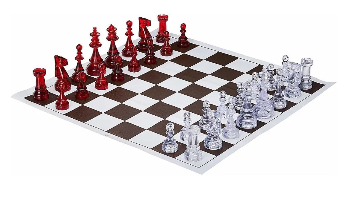 Brazilian Original Gulliver Xadrez Chess Acrylic Board Set Logic Game Kids Toys
