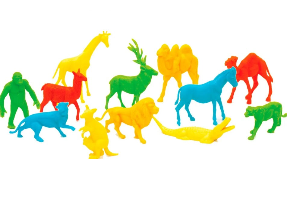 Brazilian Original Gulliver Zoo Animals Miniature Kids Collectible Toys 12 Pcs