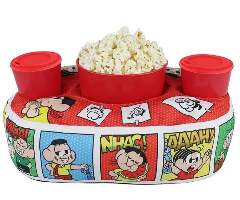 Brazilian Turma da Mônica Popcorn Time Cup Bucket Snacks Holder Cushion Pillow