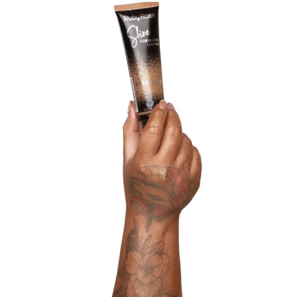 Brazilian Original Ruby Rose Body Glow Shine Iluminator 82g Makeup Beauty