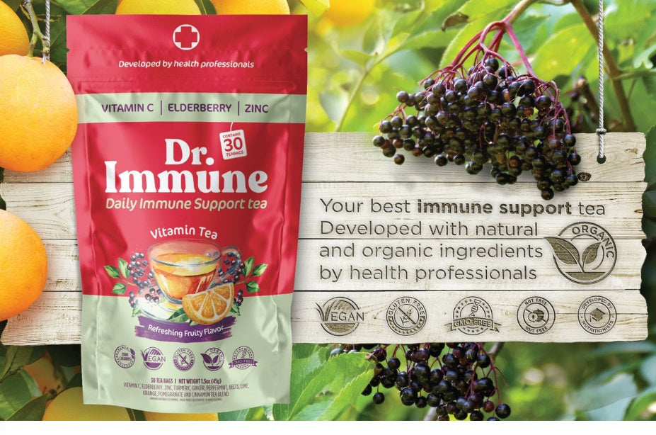 Dr. Immune Vitamin Daily Support Healthy Tea Fruity Flavor 30 Sachets - Desin