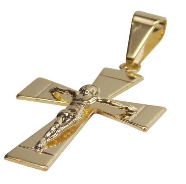 Brazilian Crucufix Diamond Gold Plated Pendant Religious Collectible Jewelry