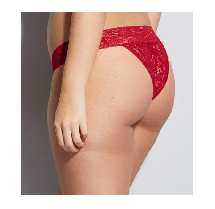 Lot of 3 Hope Happy Red Lace Bikini Panty Cotton Underwear Lingerie Brazilian
