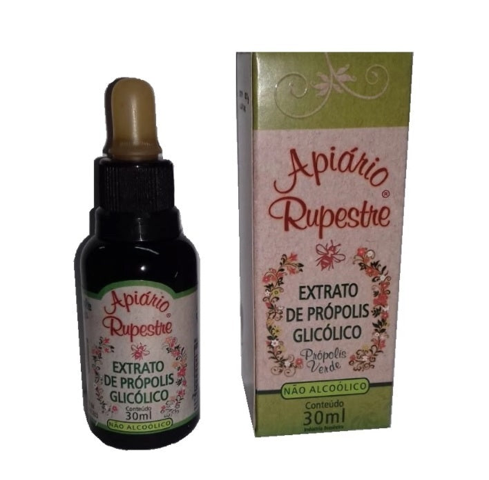 Lot of 10 Apiário Rupestre No Alcoholic Glycolic Green Propolis Extract 30ml