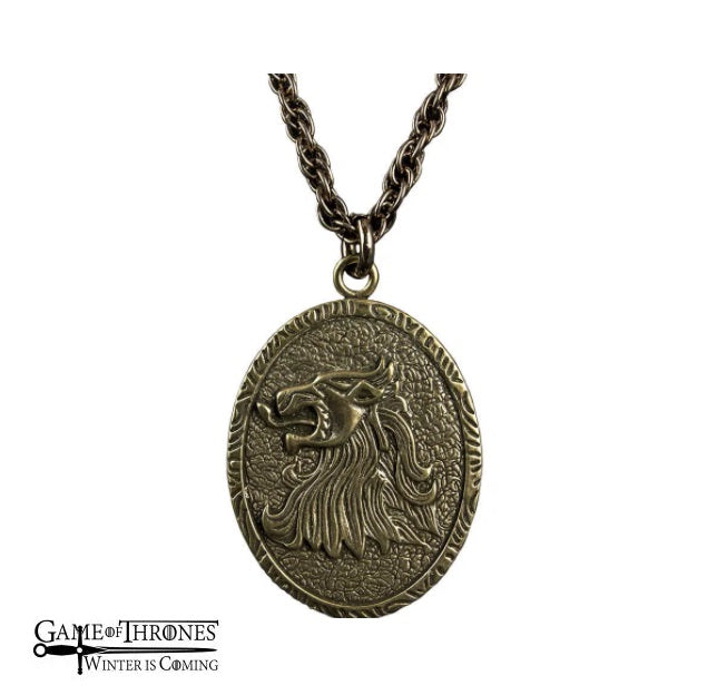 Game of Thrones Cersei Lannister Bronze Necklace Pendant Collectible Jewelry