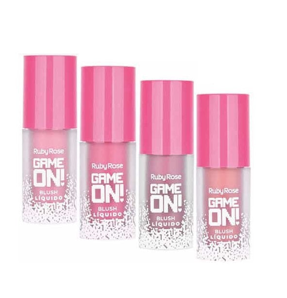Brazilian Original Game On Liquid Blush Eyeshadow Lip Tint Kit 3 Itens Makeup