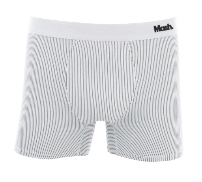 Lot of 3 Microfiber Pinstripe Boxer White Confortable Men Underwear Brazilian