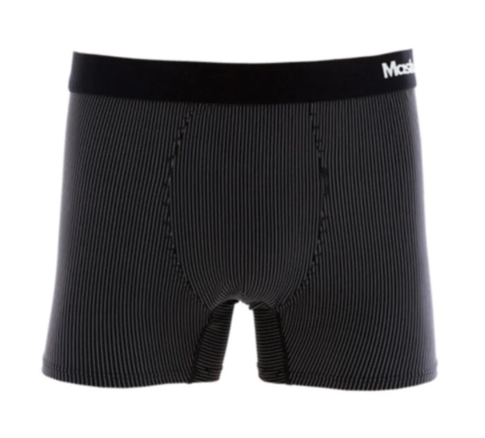 Lot of 3 Microfiber Pinstripe Boxer Black Confortable Men Underwear Brazilian