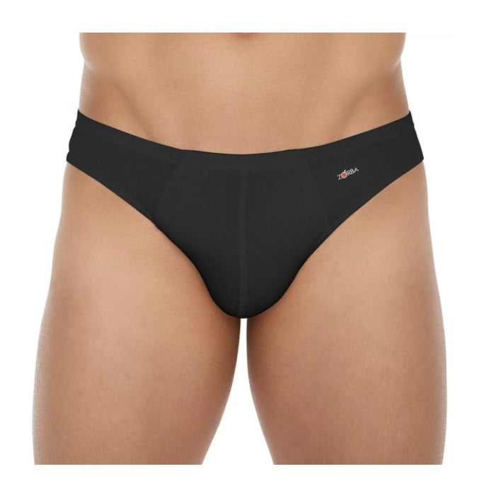 Lot of 3 Zorba Slip Light 772 Black Cotton Tagless Male Underwear Brazilian