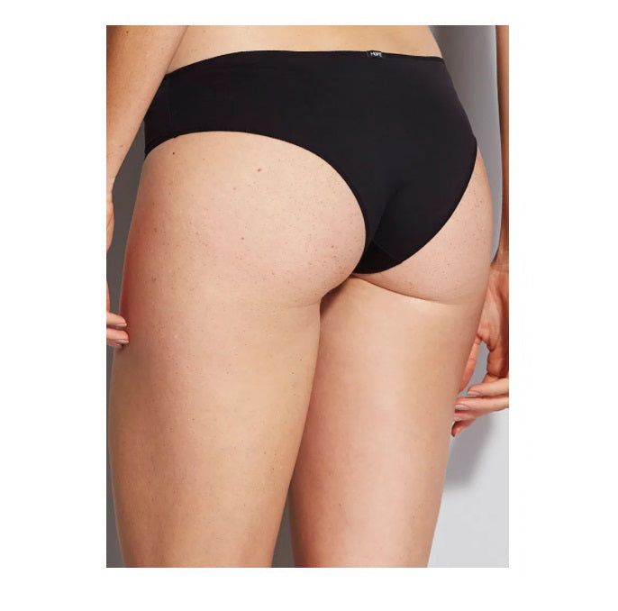 Lot of 3 Hope Touch Bio Microfiber Wide Sides Panty Black Underwear Brazilian