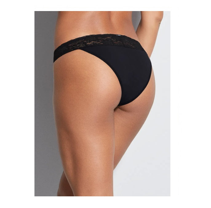 Hope Moderate Flow Lace Bikini Period Pad Panty Black Cotton Underwear Brazilian