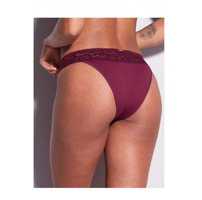 Hope Moderate Flow Lace Bikini Period Pad Panty Wine Cotton Underwear Brazilian