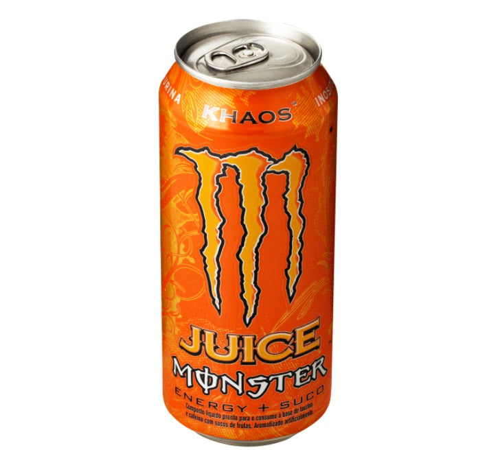 Brazilian Original Energy Drink Juice Citrus Orange Flavour Kaos 473ml - Monster