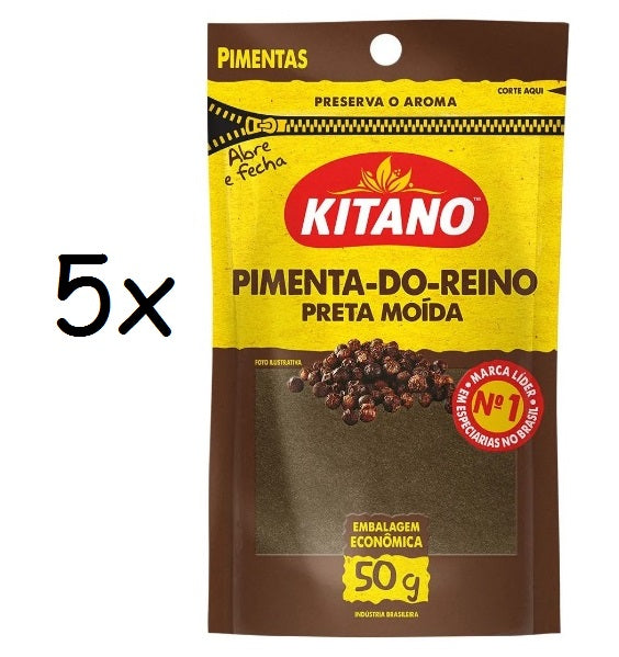 Lot of 5 Brazilian Original Powder Black Pepper Food Seasoning 50g - K ...