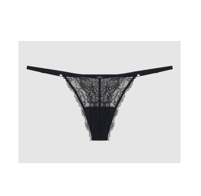 Lot of 3 Hope Love Story String Black Lace Panty Underwear Brazilian Lingerie