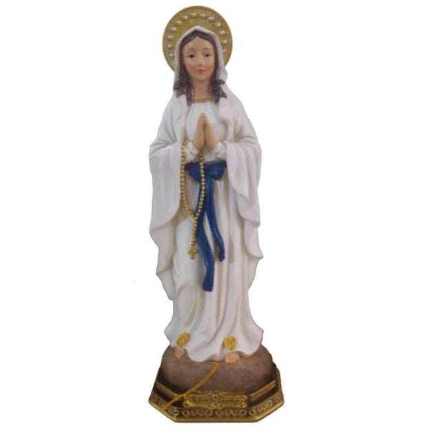 Brazilian Our Lady of Lourdes Resin Image 42cm Religious Collectible Decoration