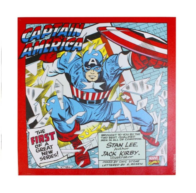 Captain America Canvas Wall Painting Decorative Collectible Frame 40x40cm