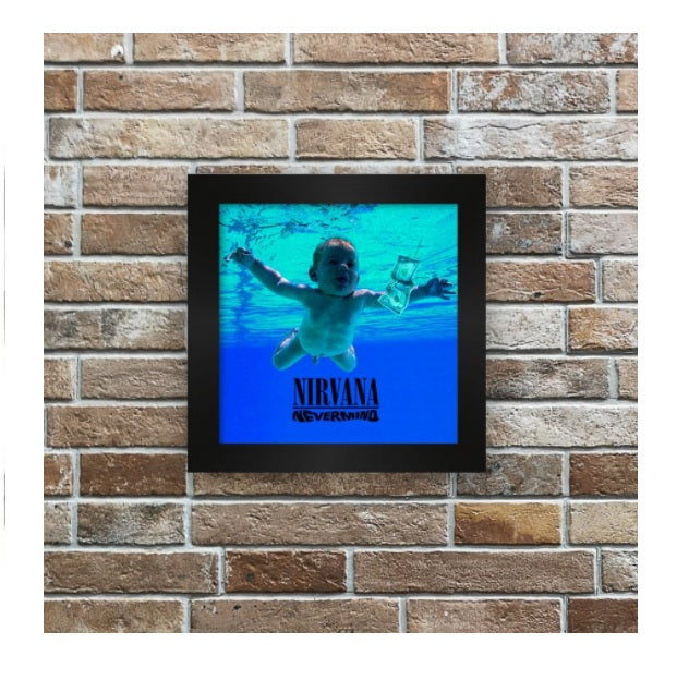 Nirvana Nevermind Tile w/ Frame Decorative Collectible Framework Painting