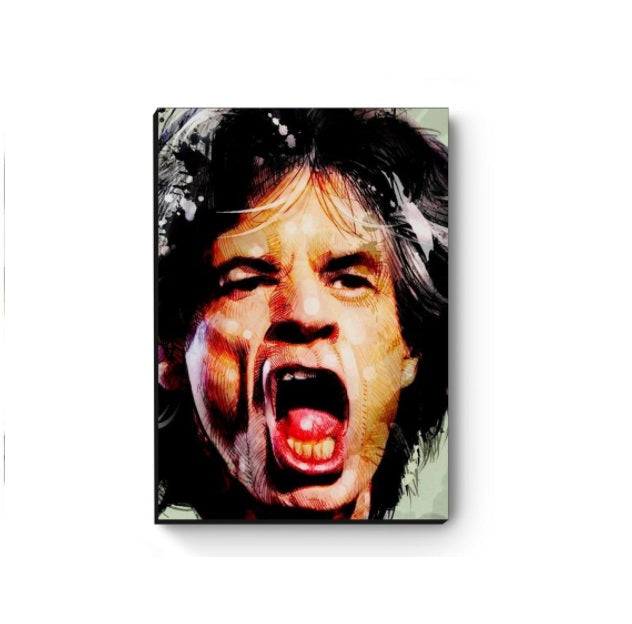 Mick Jagger MDF Decorative Canvas Decorative Collectible Painting A4 Mod. 2