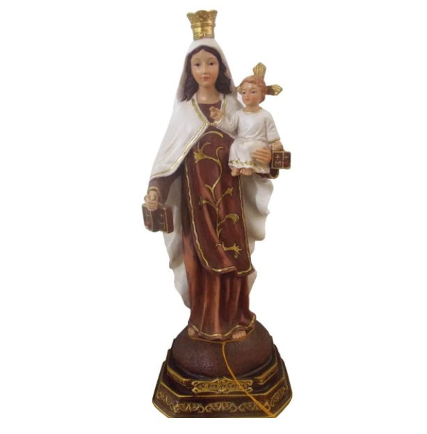 Brazilian Our Lady of Carmel Carmo Resin Image 42cm Religious Collectible Decor