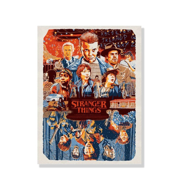 Stranger Things Characters Canvas Framework Printing Decorative