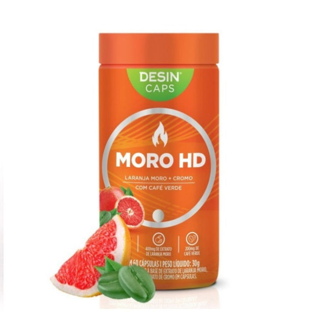 Desinchá Moro HD Food Supplement Orange Green Coffee Chrome 60 Capsules - Desin