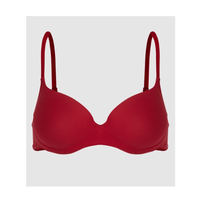 Lot of 3 Hope Touch "Half Cup" Bra Top Red Microfiber Underwear Brazilian