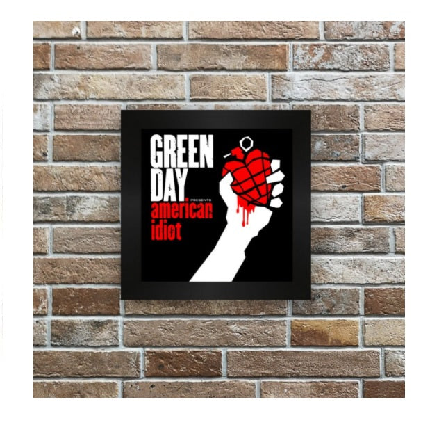Green Day American Idiot Tile w/ Frame Decorative Collectible Framework